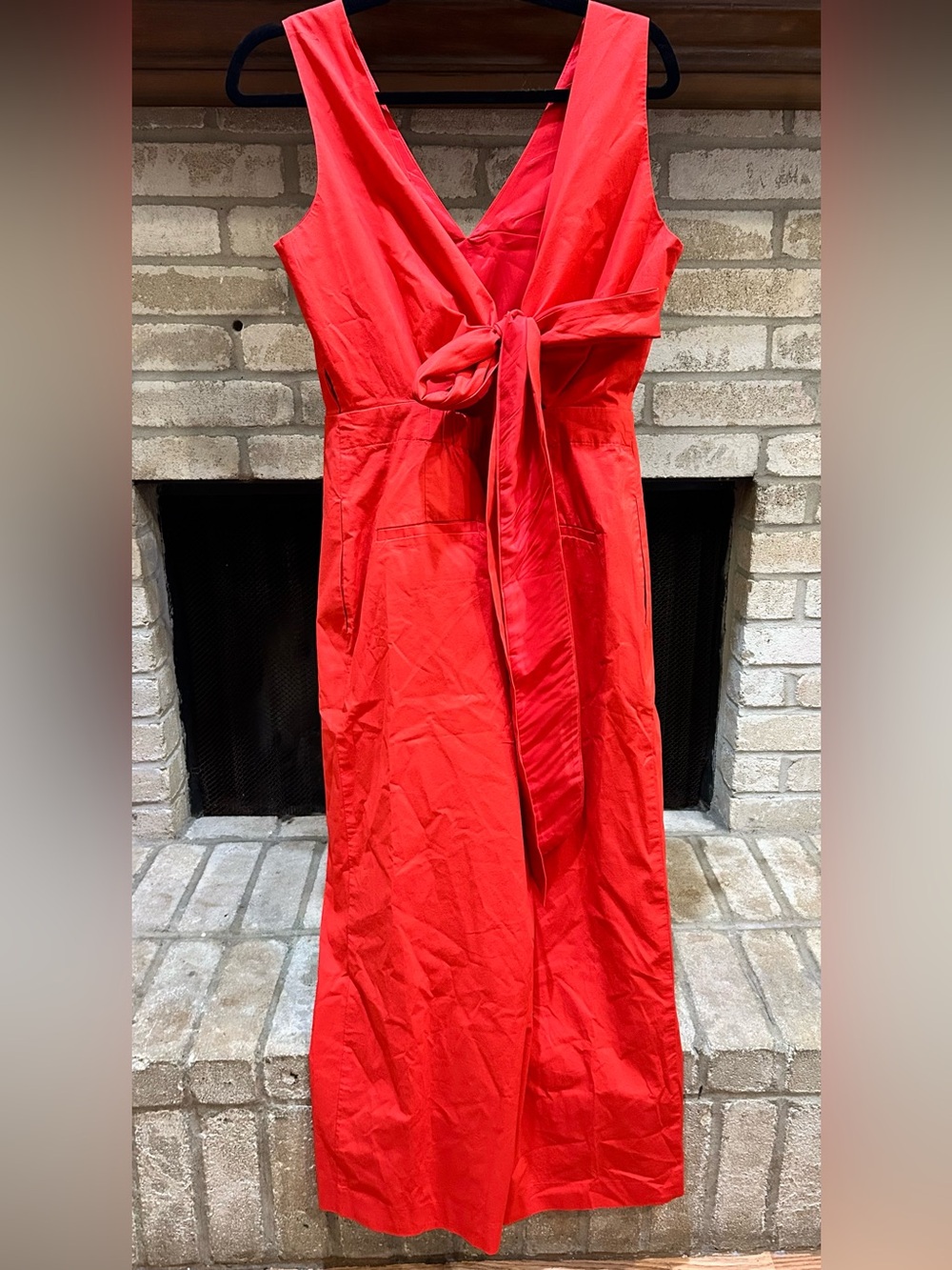 J.Crew Vibrant Red V-Neck Dress EUC - Picture 3 of 3